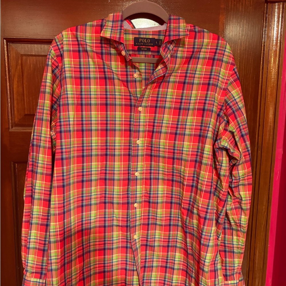 Polo by Ralph Lauren Men's Red Plaid Shirt